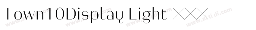 Town10Display Light字体转换